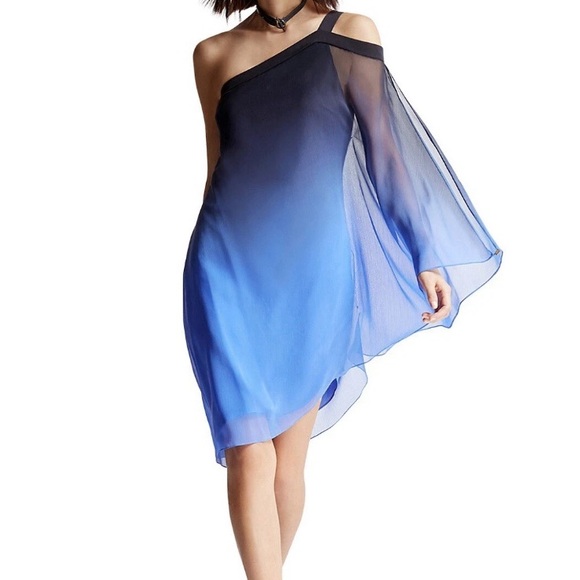 Halston Heritage Dresses & Skirts - Halston Heritage Ombre Blue Sleeveless Dress Sz 6